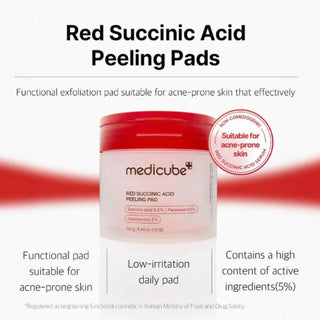 Medicube - Red Succinic Acid Peeling Pad 70ea - Koreabe