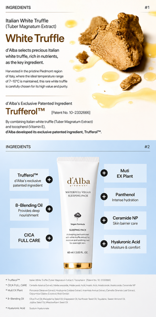 d'Alba - Waterfull Vegan Sleeping Pack 60ml