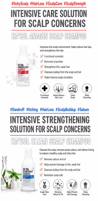 Hasol - Anagen Scalp Shampoo 100ml + Clean Scalp Shampoo 100ml