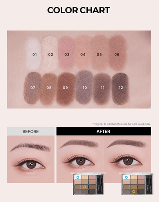 WakeMake - Soft Drawing Brow Palette 12g - Koreabe