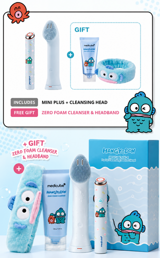 Medicube - Booster Pro Mini Plus + Cleansing Head + Zero Foam Cleanser Set (Hangyodon Version)