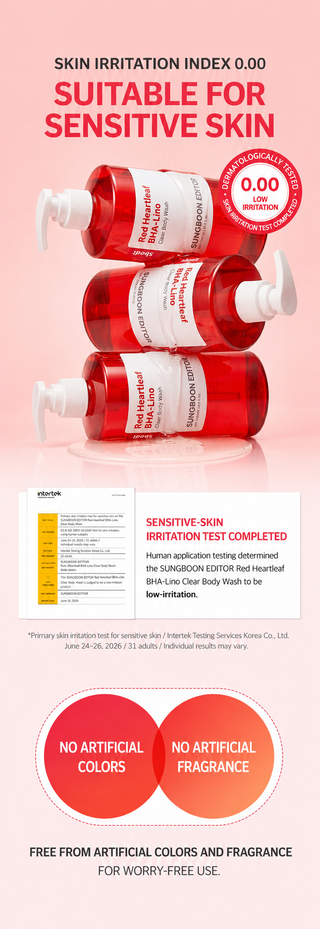 Sungboon Editor - Red Heartleaf BHA Lino Clear Body Wash 1000ml