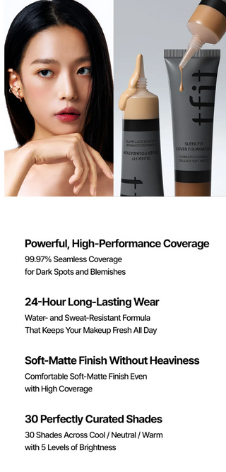 tfit - Sleek Fit Cover Foundation 30g - 30 Colors