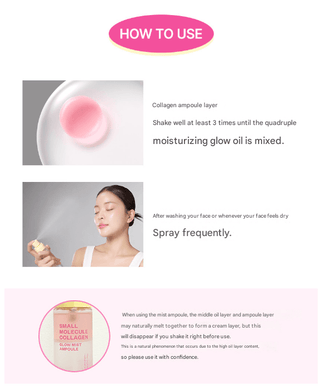 Cleaderm - Small Molecule Collagen Glow Mist Ampoule 100ml - Koreabe