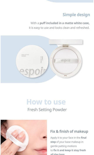 espoir - Fresh Setting Powder 9g White