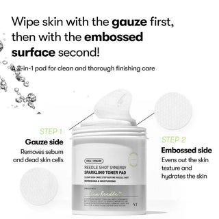 VT - Reedle Shot Synergy Sparkling Toner Pad 80ea - Koreabe