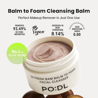 PODL - 2X Fresh Bam Balm To Foam Facial Cleanser 130ml