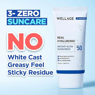 Wellage - Real Hyaluronic Blue Sun Cream SPF50+ PA++++ 50ml