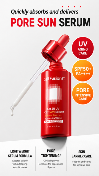 Cell Fusion C - Laser UV Pore Sun Serum PDRN Caffeine SPF50+ PA++++ 40ml