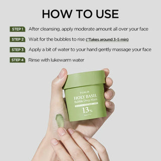 P Calm - Holy Basil Bubble Deep Mask 90ml - Koreabe