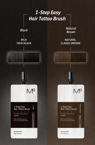 Modamoda - 1 Step Easy Hair Tattoo Brush 5ml*4 - 2 Colors