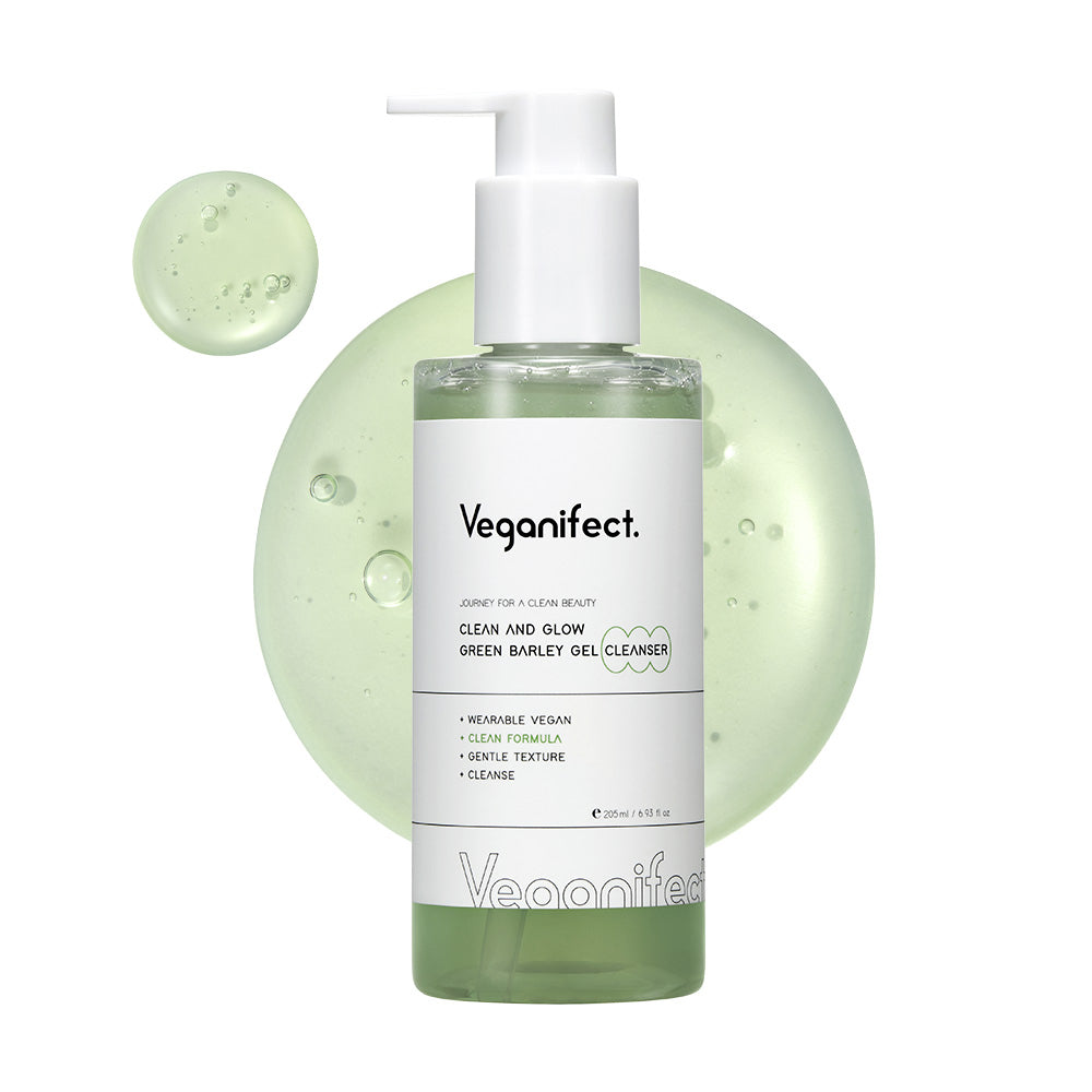 Veganifect - Clean and Glow Green Barley Gel Cleanser 205ml