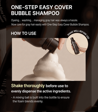 Modamoda - 1 Step Easy Cover Bubble Shampoo 200ml