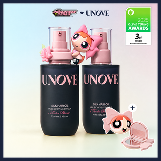 Unove - Silk Hair Oil Tender Bloom 70ml + 70ml (Power Puff Ver)