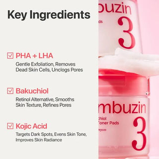 Numbuzin - No3 Bifida Bakuchiol Exfolating Toner Pads 70ea
