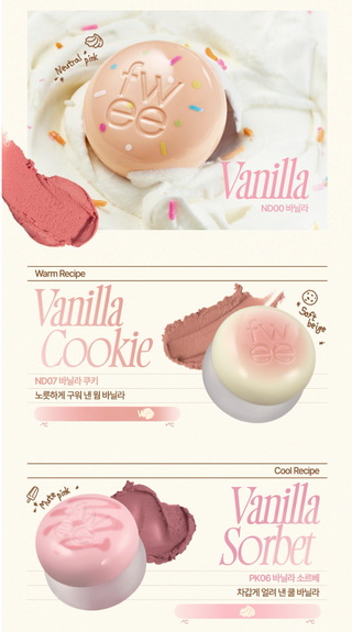Fwee - Lip and Cheek Blush (Vanilla Edition) - 3 Options