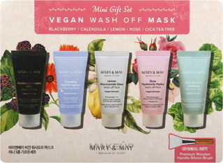 Mary & May - Vegan Wash Off Mask Mini Set (30g x 5)