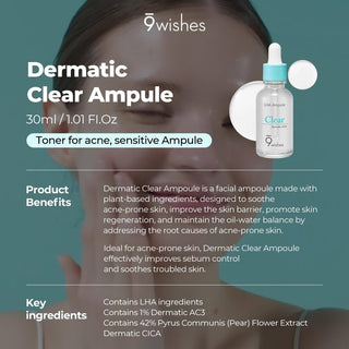9wishes - Dermatic Cica Ampoule 30ml