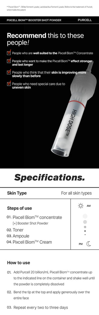 Purcell - Pixcell Bio Booster Shot Powder 10ea - Koreabe