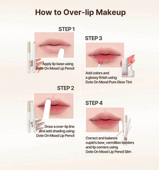 Heart Percent - Dote On Mood Lip Pencil Slim - 10 Colors - Koreabe