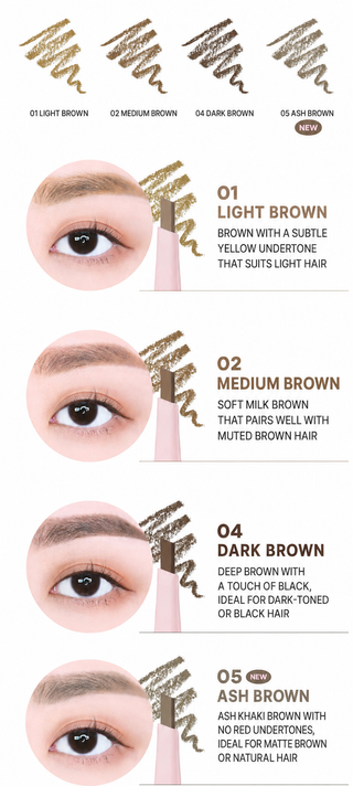 Lilybyred - Hard Flat Brow Pencil - 4 Options