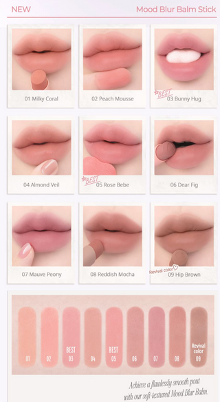 Peripera - Mood Blur Balm Stick - 9 Colors