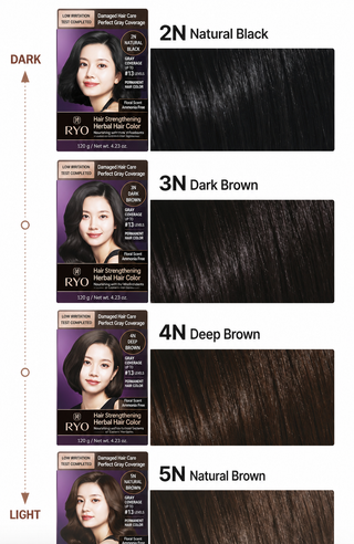 Ryo - Elegant Color Herbal Cream Hair Dye - 7 Colors