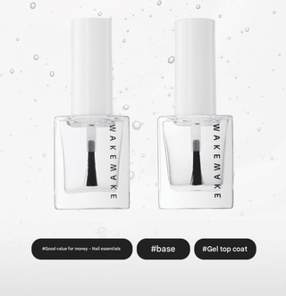 WakeMake - Nail - Gun Base & Gel Top 8ml - 2 Types - Koreabe