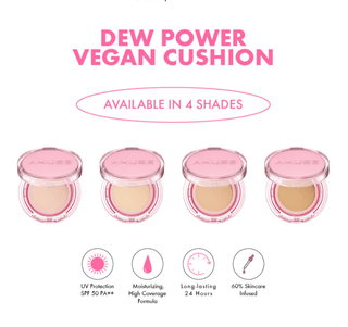 Amuse - Dew Power Vegan Cushion - 3 Colors - Koreabe