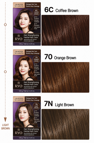 Ryo - Elegant Color Herbal Cream Hair Dye - 7 Colors