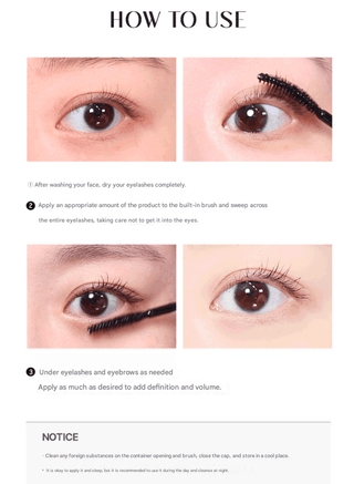 WakeMake - Strong Black Tinting Lash Ampoule 7.5g - Koreabe