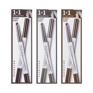 WakeMake - Natural Hard Brow Pencil 1+1 - 5 Colors - Koreabe
