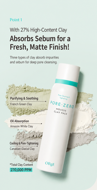 Obge - Pore Zero Mousse Clay Pack 100ml