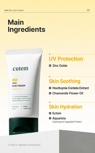 Cutem - Zinc Sun Cream 50ml