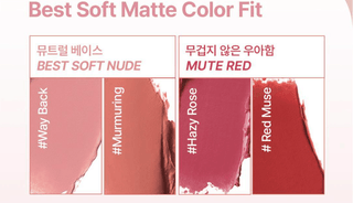 3CE - Soft Matte Lipstick- 12 Colors - Koreabe