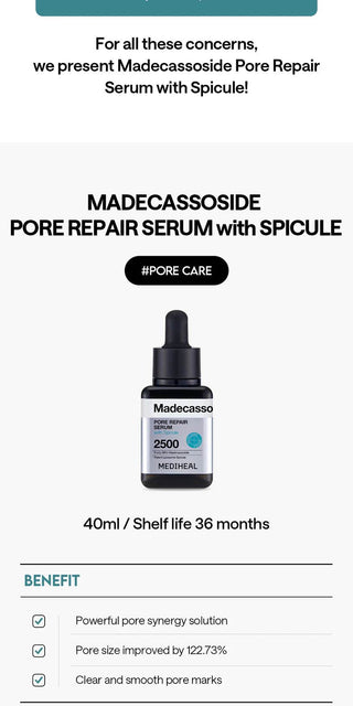 Mediheal - Madecassoside Pore Repair Serum 2500 - 40ml - Koreabe