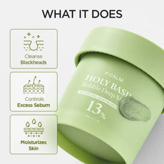 P Calm - Holy Basil Bubble Deep Mask 90ml - Koreabe