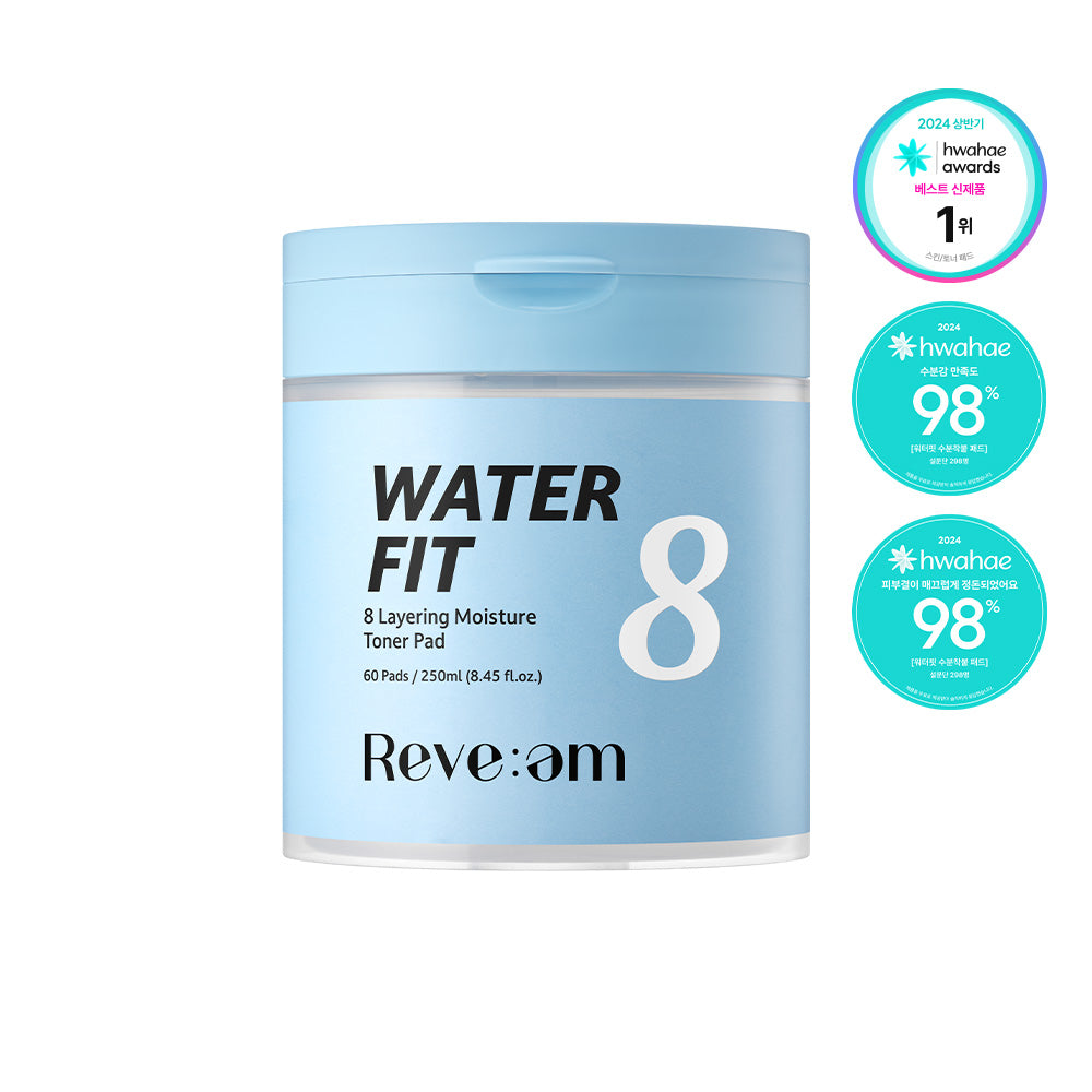 Reve:em - Water Fit 8 Layering Moisture Toner Pad 60ea + 20ml Cream