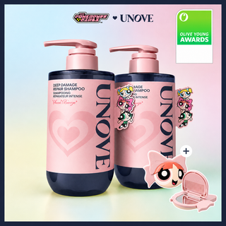 Unove - Deep Damage Repair Shampoo Sweet Breeze 500ml + 500ml (Power Puff Ver)