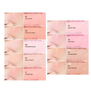 Peripera Pure Blushed Sunshine Cheek - 10 Colors