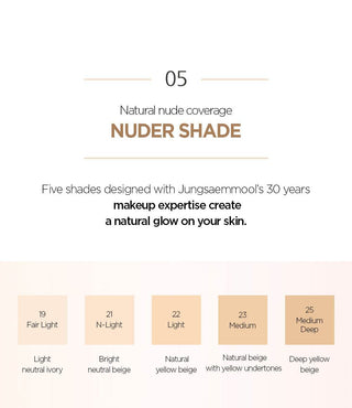Jung Saem Mool - Skin Nuder Cushion Layer Concealer + Refill - 6 Colors - Koreabe