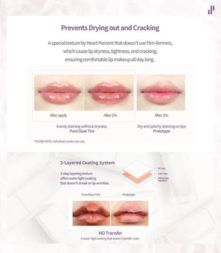 Heart Percent - Dote On Mood Pure Glow Tint - 16 Colors - Koreabe