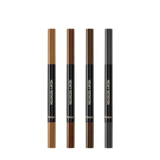 Kiss Me - Hard Edge Eyebrow Pencil 1+1 - 4 Colors - Koreabe