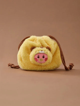 BT21 - More Fluffy Face Plush String Pouch - Koreabe