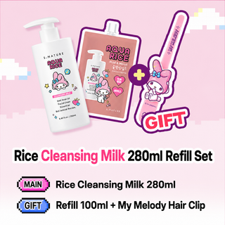 S Nature - Aqua Rice Cleansing Milk 280ml + Refill (Sanrio Ver)