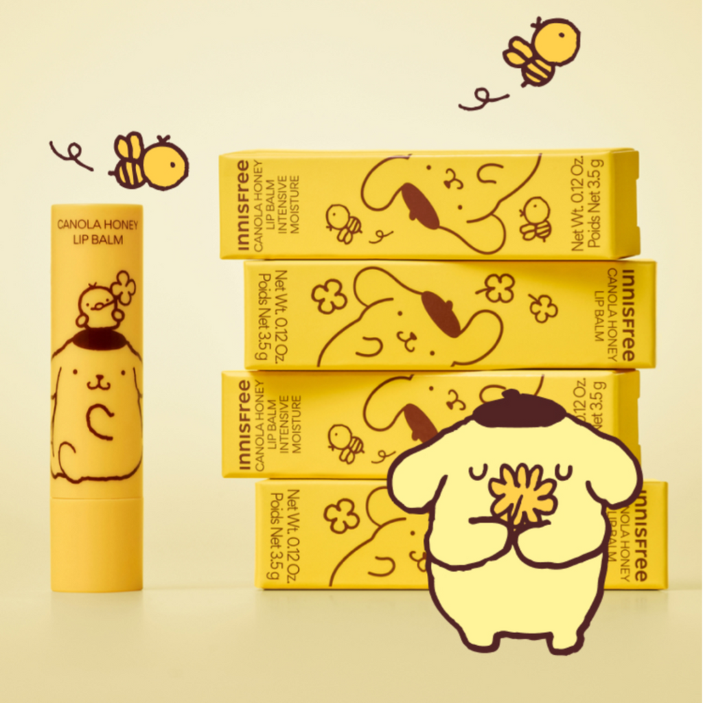 Bálsamo labial con miel de canola de Innisfree, 3,5 g (edición Pompompurin)