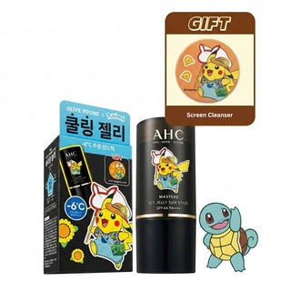 AHC - Masters Icy Jelly Sunstick 14g  (+Pikachu screen cleaner)