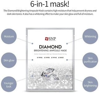 SNP - Diamond Brightening Ampoule Mask 10ea