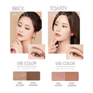 Merythod - Two Tone Eye Shadow - 7 Colors