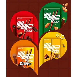 Pepero - Make Dream Real 10 Set (Original x2 + Almond x 3 + Crunky x 3 + Chocofilled x 2) - Koreabe